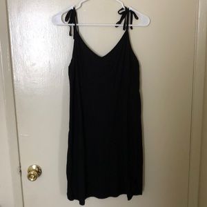 H&M tie strap black shift